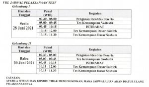 jadwal utm untan 2021