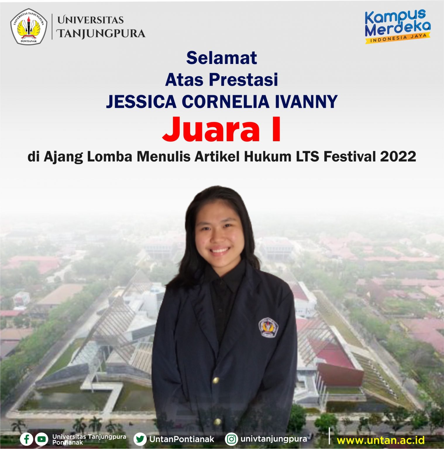Juara 1 dalam Lomba Menulis Artikel Hukum LTS Festival 2022