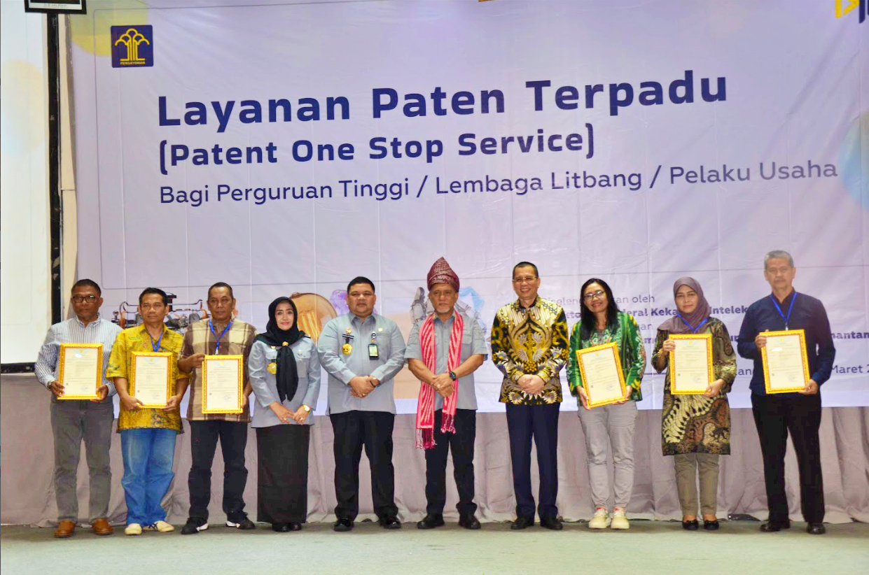 DJKI Berikan 25 Sertifikat HKI Paten kepada Peneliti di Kalimantan Barat